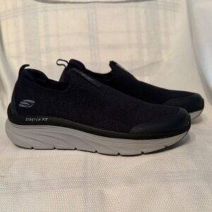 Skechers Men's Navy and Gray Slip-On Sneakers